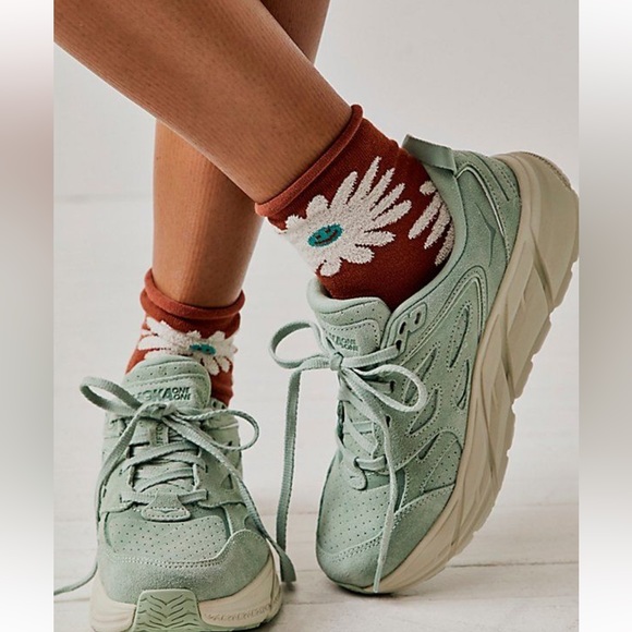 Hoka Shoes - Hoka Clifton L Suede Sneakers Size 11 Green New